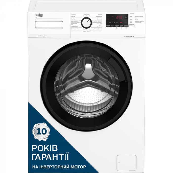 Пральна машина Beko фронтальна, 6кг, 1000, A+++, 45см, дисплей, інвертор, білий