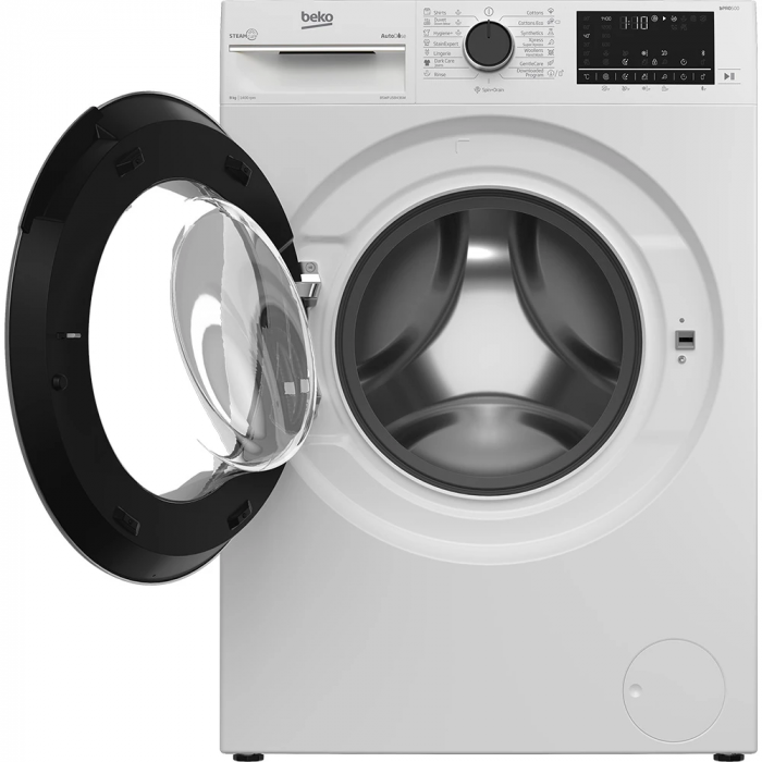 Пральна машина Beko фронтальна, 8кг, 1400, A+++, 55см, дисплей, пар, інвертор, білий