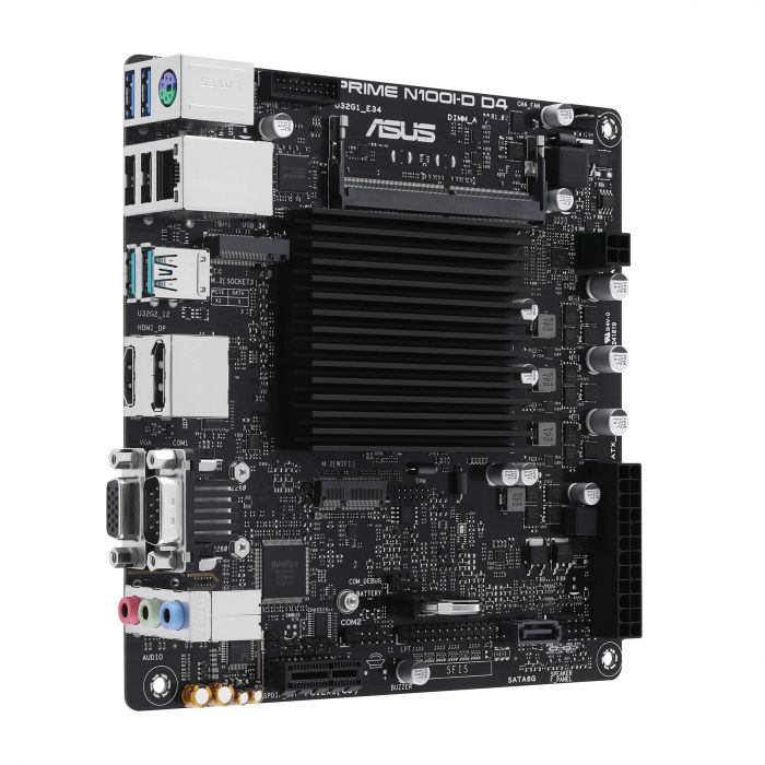 Материнска плата ASUS PRIME N100I-D D4-CSM CPU Intel N100 Quad-Core 2.0GHz 1xDDR4 SO-DIMM D-Sub HDMI DP Com mITX