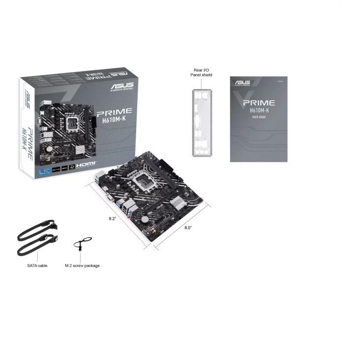 Материнcька плата ASUS PRIME H610M-K s1700 H610 2xDDR5 M.2 HDMI D-Sub mATX