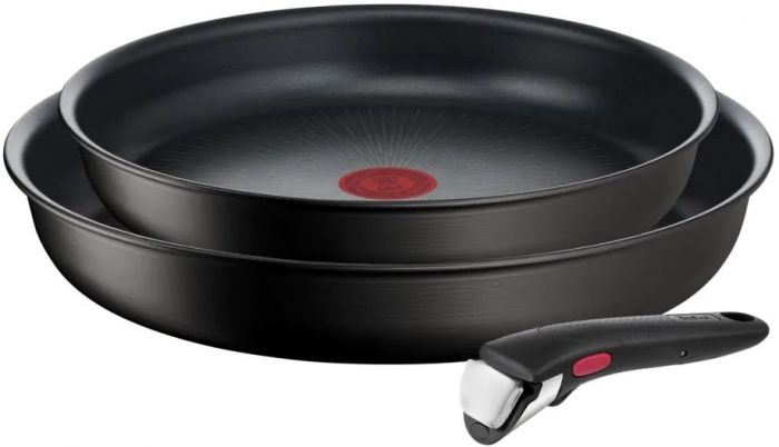 Набір посуду Tefal Ingenio Unlimited, змінна ручка, 3предмети, алюміній, бакеліт, чорний