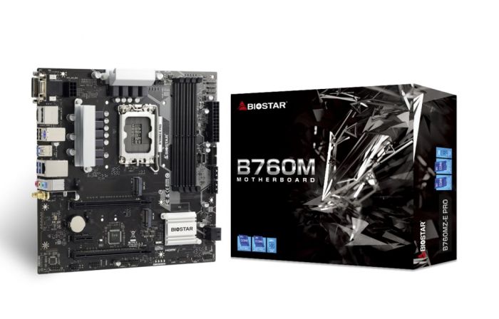 Материнська плата Biostar B760MZ-E PRO s1700 B760 4xDDR5 HDMI DP D-Sub mATX