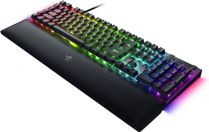 Клавіатура механічна Razer BlackWidow V4, 114key, Yellow Switch, USB-A, EN/RU, RGB, чорний