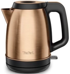 Електрочайник Tefal Coppertinto 1.7л, Strix, нержавіюча сталь, бронзовий