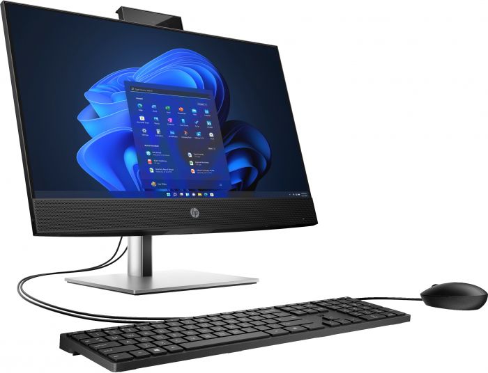 Комп'ютер персональний моноблок HP ProOne 440-G9 23.8" FHD IPS AG, Intel i3-13100T, 8GB, F512GB, UMA, WiFi, кл+м, 3р, Win11P, чорний