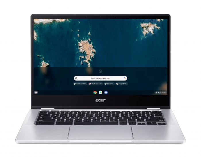 Ноутбук Acer Chromebook Spin CP314-1HN 14" FHD IPS Touch, Intel P N6000, 8GB, F128GB, UMA, ChromeOS, сріблястий