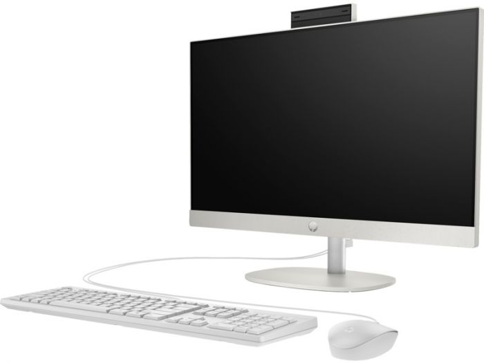 Комп'ютер персональний моноблок HP 240-G10 23.8" FHD IPS AG, Intel i5-1335U, 16GB, F512GB, UMA, WiFi, кл+м, 3р, DOS, білий