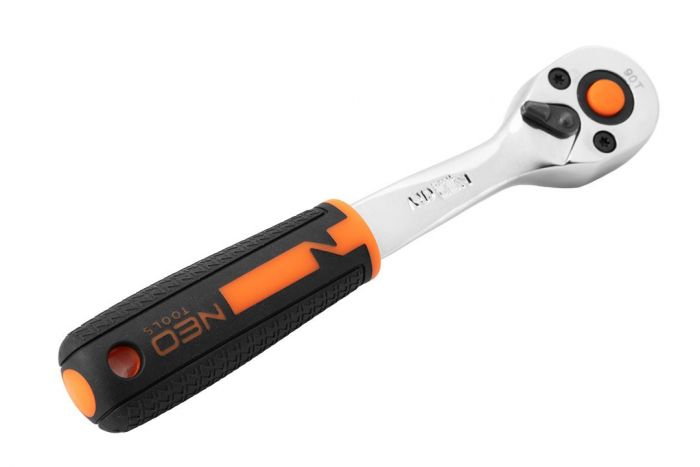 Набір торцевих головок Neo Tools, 14шт, 1/4", тріскачка 90 зубців, CrV