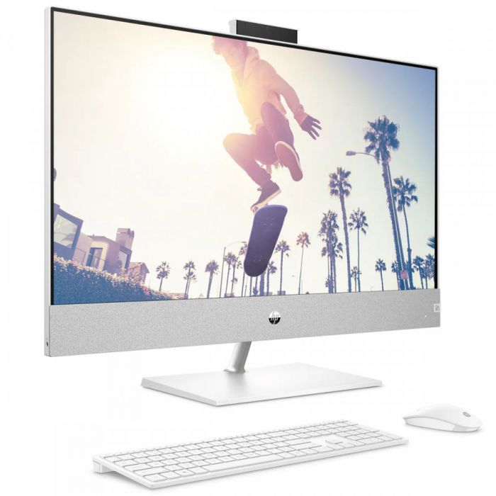 Комп'ютер персональний моноблок HP Pavilion 27" FHD IPS Touch, Intel i5-13400T, 16GB, F1TB, NVD3050-4, WiFi, кл+м, DOS, білий