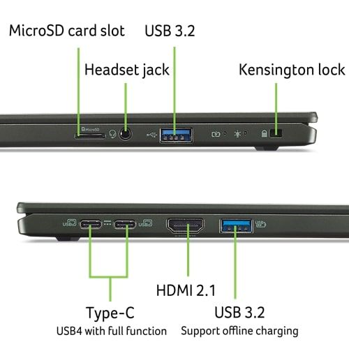 Ноутбук Acer Swift Edge SFE16-43 16" 3.2K OLED, AMD R7-7840U, 32GB, F1TB, UMA, Win11, чорний