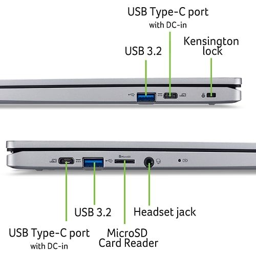 Ноутбук Acer Chromebook CB315-5H 15" FHD IPS, Intel C N100, 8GB, F128GB, UMA, ChromeOS, сріблястий