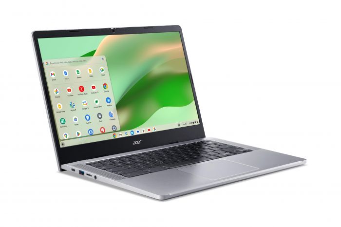 Ноутбук Acer Chromebook CB314-4H 14" FHD IPS, Intel C N100, 8GB, F128GB, UMA, ChromeOS, сріблястий