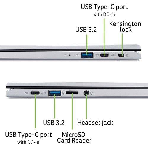 Ноутбук Acer Chromebook CB314-4H 14" FHD IPS, Intel C N100, 8GB, F128GB, UMA, ChromeOS, сріблястий