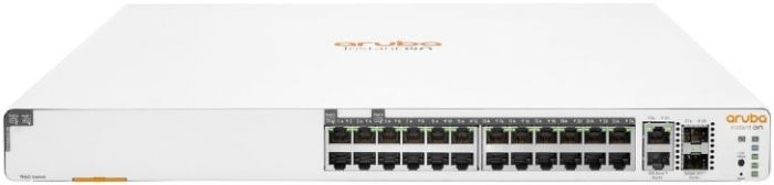 Комутатор HPE Aruba Instant On 1960 24xGE, 20p Class4 4p Class6 PoE 370W, 2хSFP+10GE, 2х10GBASE-T ports, LT Warranty