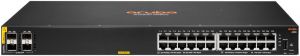 Комутатор HPE Aruba 6100, 24xGE, 4xSFP+ Ports, PoE Class 4 370W, LT Warranty