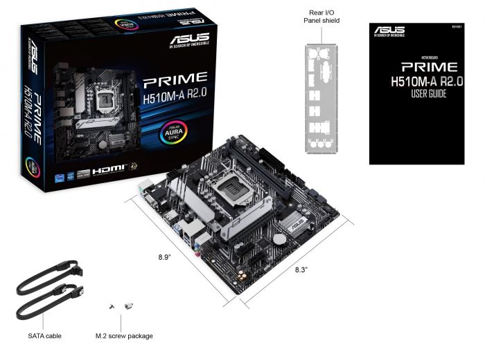 Материнcька плата ASUS PRIME H510M-A R2.0 s1200 H470 2xDDR4 M.2 HDMI DP mATX