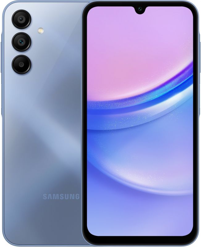 Смартфон Samsung Galaxy A15 (A155) 6.5" 4/128ГБ, 2SIM, 5000мА•год, синій