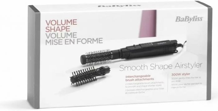 Фен-щітка Babyliss Shape Airsyler, 300Вт, 2 режими, хол. обдув, 2 насадки, чорний