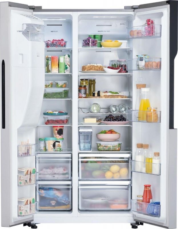 Холодильник Gorenje SBS, 179x68x91см, 2 дв., Х- 368л, М- 167л, A++, NF Plus,  Інвертор, диспенсер, резервуар, Дисплей, сірий