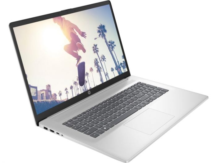 Ноутбук HP 17-cn3025ua 17.3" FHD IPS AG,Intel i3-N305, 8GB, F512GB, UMA, DOS, сріблястий