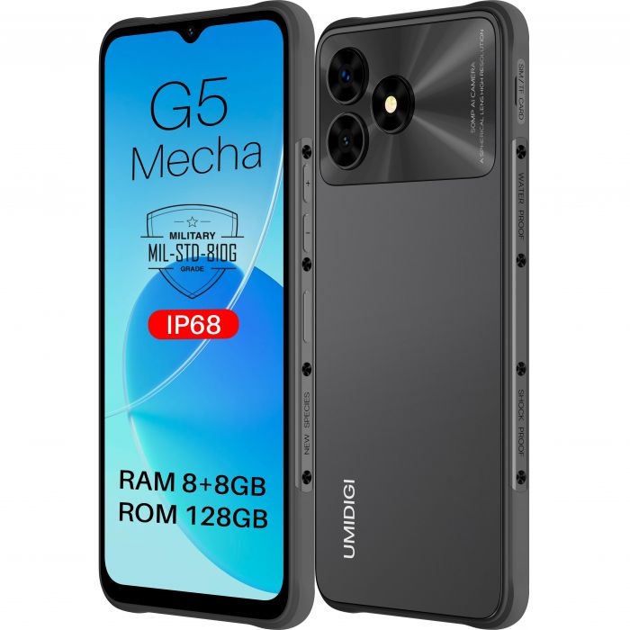 Смартфон UMIDIGI G5 Mecha (RP08) 6.6" 8/128ГБ, 2SIM, 6000мА·год, сірий
