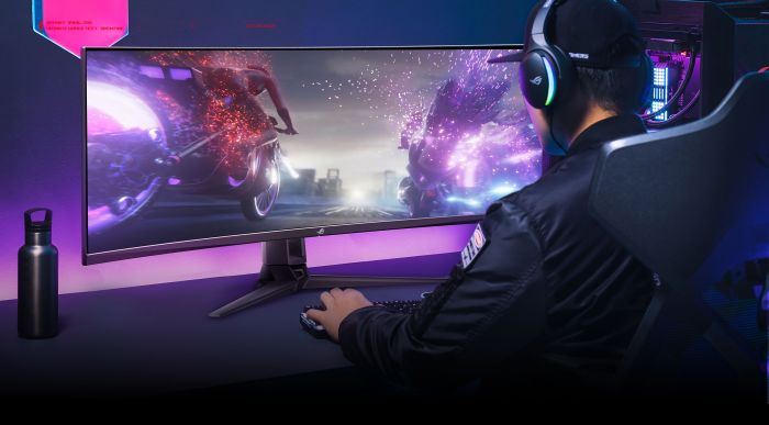 Монітор Asus 49" ROG Swift PG49WCD HDMI, DP, USB-C, 4xUSB, MM, OLED, 5120x1440, 32:9, 144Hz, 0.03ms, DCI-P3 99%, CURVED, AdaptiveSync, HAS, HDR400