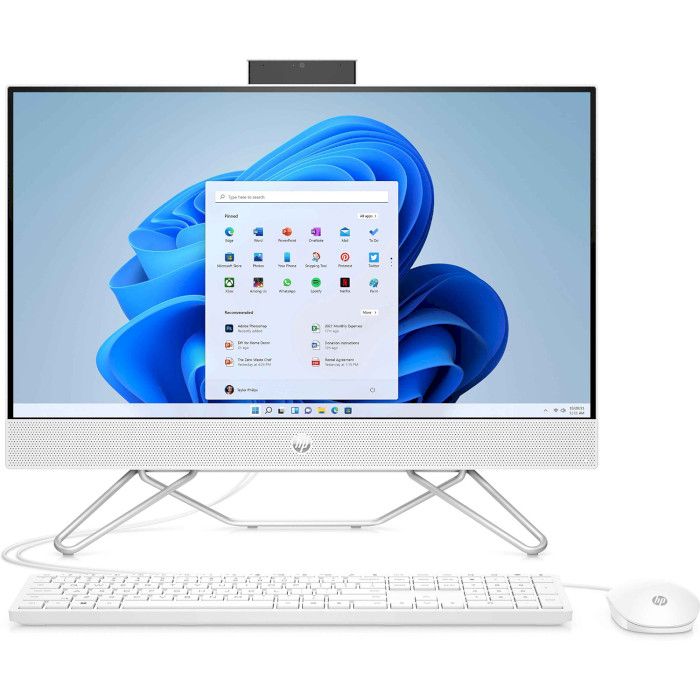 Комп'ютер персональний моноблок HP 205-G8 23.8" FHD IPS AG, AMD R3-5300U, 8GB, F256GB, UMA, WiFi, кл+м, 2р, DOS, білий