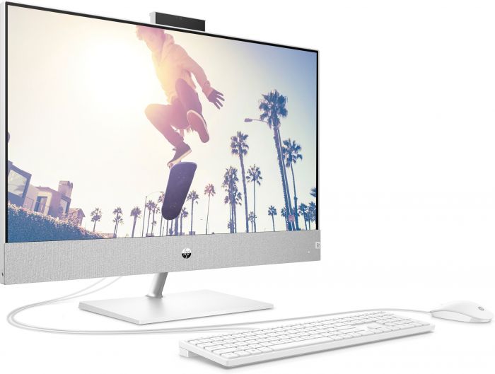 Комп'ютер персональний моноблок HP Pavilion 27" FHD IPS AG, AMD R3-5300U, 8GB, F512GB, UMA, WiFi, кл+м, DOS, білий