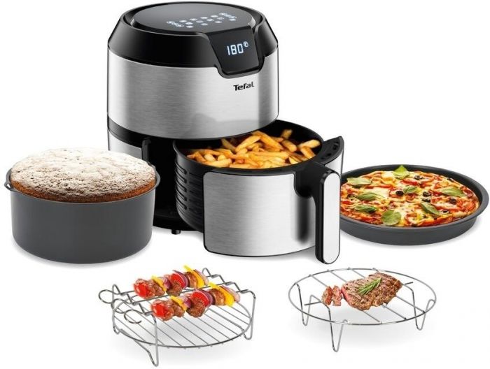 Мультипіч Tefal Easy Fry Deluxe, 1500Вт, чаша-4.2л, сенсорне керув., від 80°C до 200°C нержавіюча сталь, чорний