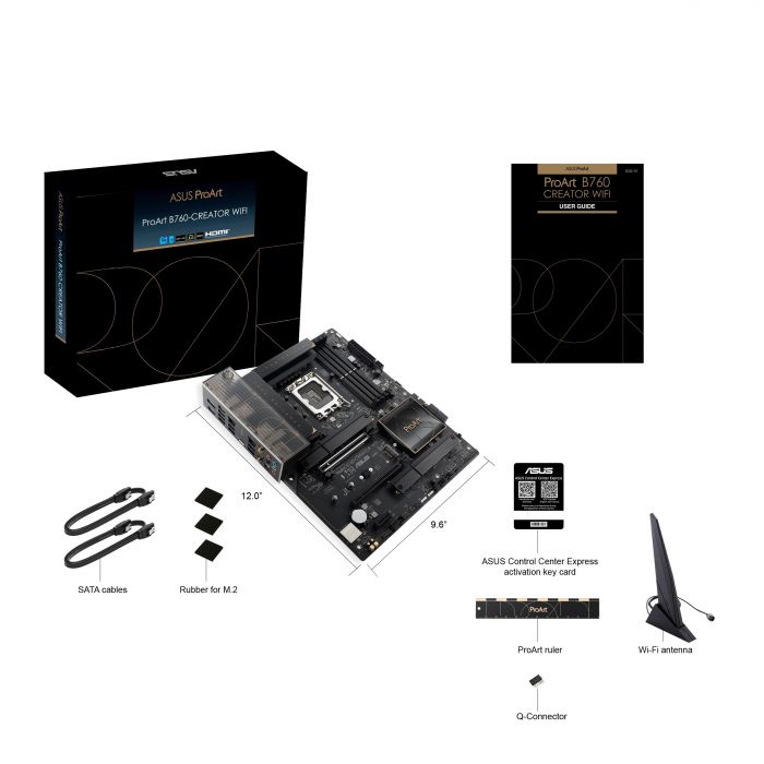 Материнcька плата ASUS PROART B760-CREATOR WIFI s1700 B760 4xDDR5 M.2 HDMI DP Wi-Fi BT ATX