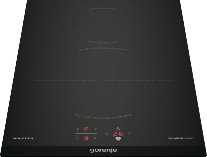 Варильна поверхня Gorenje індукційна, 30см, Доміно, PowerBoost, TouchControl, поєднання конфорок, чорний