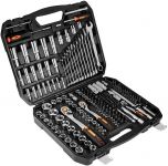 Набір інструментів Neo Tools, 219шт, 1/2", 1/4", 3/8", CrV, кейс