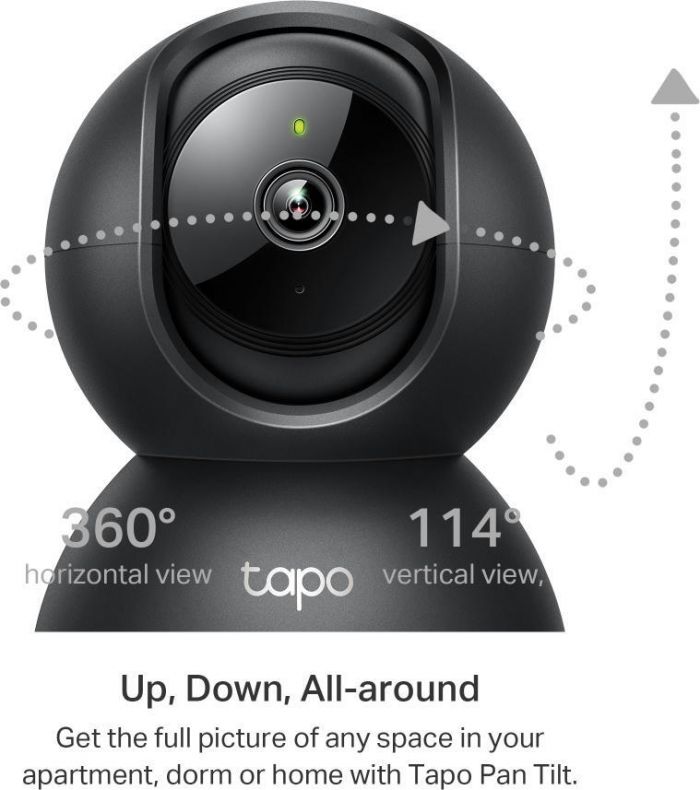 IP-Камера TP-LINK Tapo C211 3MP N300 microSD motion detection чорна