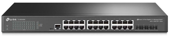 Комутатор TP-LINK TL-SG3428X-UPS 24xGE, 4xSFP+, Керований L2