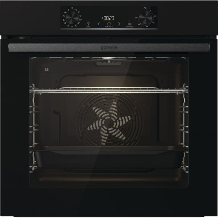 Духова шафа Gorenje електрична, 77л, A+, пара, дисплей, IconLed, піроліз, чорний