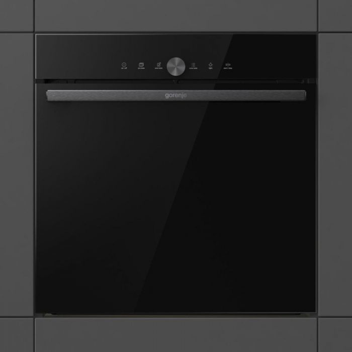 Духова шафа Gorenje електрична, 77л, A+, пара, дисплей, IconTouch, чорний