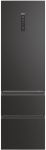 Холодильник Haier багатодверний, 205x59.5х65.7, холод.відд.-289л, мороз.відд.-125л, 3дв., А++, NF, інв., дисплей, зона нульова, чорний