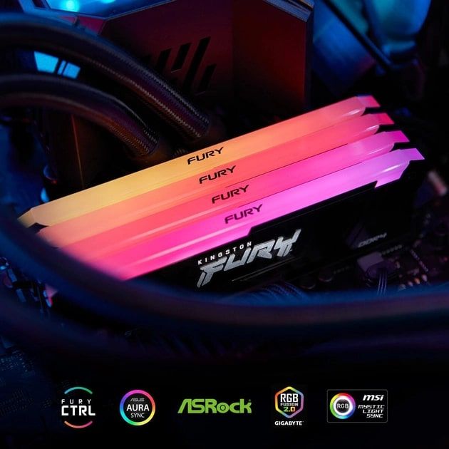 Пам'ять ПК Kingston DDR4   8GB 3200 FURY Beast RGB