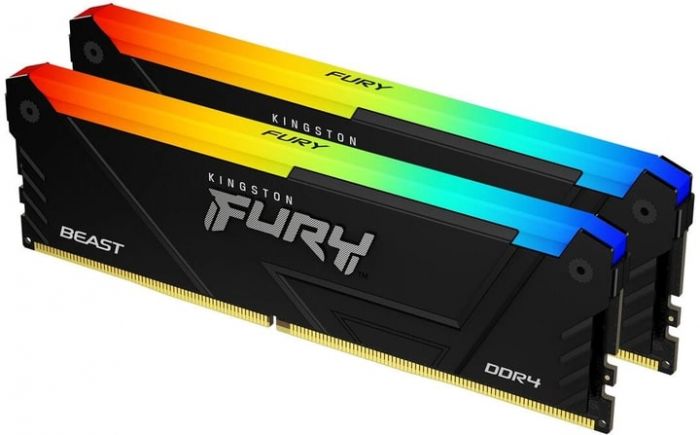 Пам'ять ПК Kingston DDR4 16GB KIT (8GBx2) 3200 FURY Beast RGB