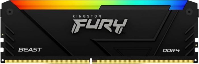 Пам'ять ПК Kingston DDR4 32GB KIT (16GBx2) 2666 FURY Beast RGB
