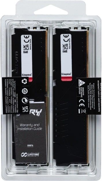 Пам'ять ПК Kingston DDR5 16GB KIT (8GBx2) 5200 FURY Beast