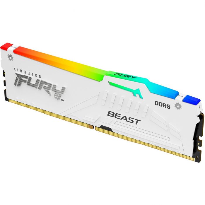 Пам'ять ПК Kingston DDR5 32GB 5200 FURY Beast  RGB EXPO Білий