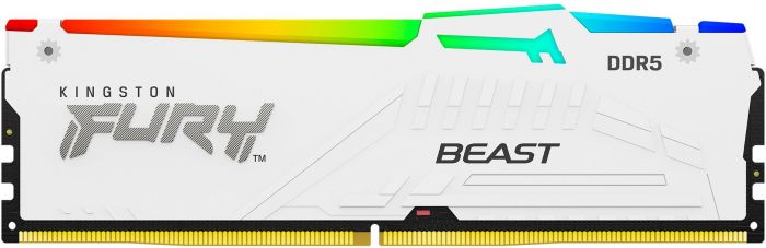 Пам'ять ПК Kingston DDR5 32GB 5600 FURY Beast  RGB XMP Білий