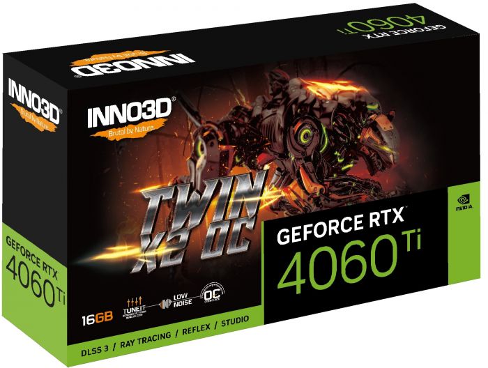 Відеокарта INNO3D GeForce RTX 4060 Ti 16GB GDDR6 TWIN X2 OC