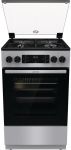 Плита Gorenje комбінована, 70л, 50x60см, дисплей, IconLed, емальовані, сірий