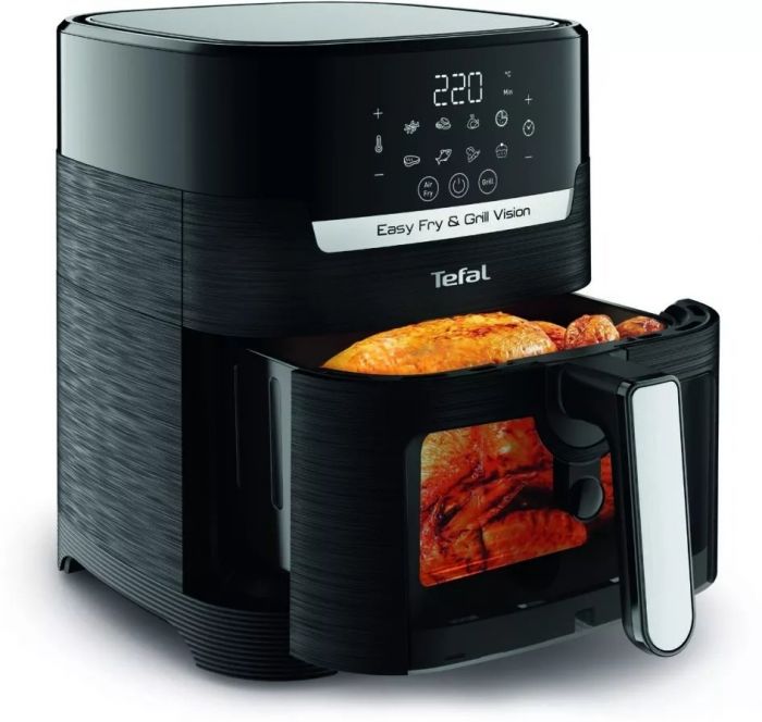 Мультипіч Tefal Easy Fry&Grill Window, 1550Вт, чаша-4.2л, сенсорне керув., 8 програм, пластик, чорний