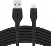 Кабель USB-A > Lightning заряджання/синхронізації Belkin, 2м, силіконовий з кліпсою, чорний