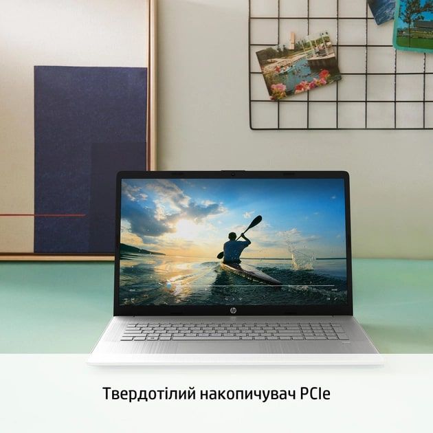 Ноутбук HP 17-cp0037ua 17.3" FHD IPS AG, AMD R3-5300U, 8GB, F512GB, UMA, DOS, сріблястий