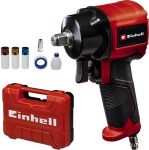 Гайкокрут пневматичний Einhell TC-PW 610 Compact, 610Нм, 6.3бар, 142л/хв, М14, 3 головки, кейс, 1.14кг Гайкокрут пневматичний Einhell TC-PW 610 Compact, 610Нм, 6.3бар, 142л/хв, М14, 3 головки, кейс, 1.14кг