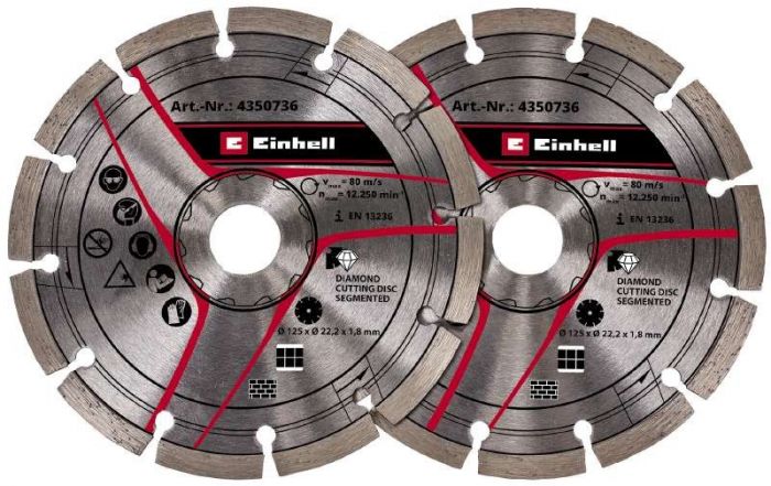 Диски для бороздоділа Einhell 125х22.2мм, 2шт